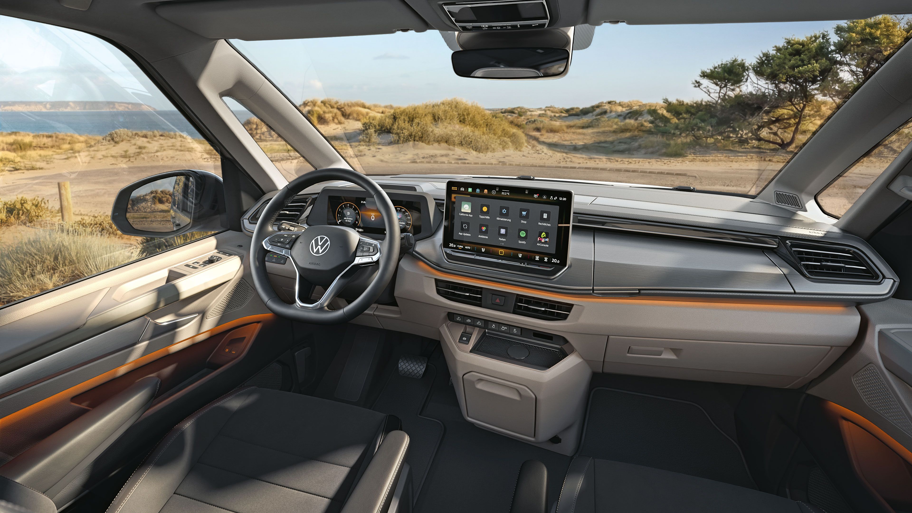 Interiér nového VW California 2026.