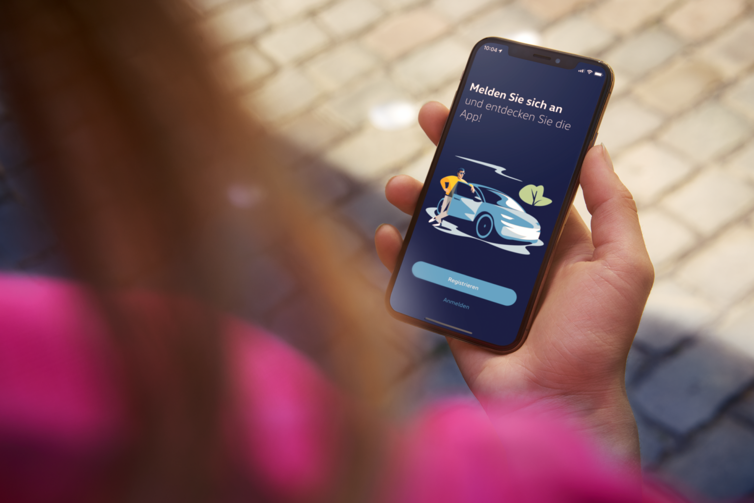 Anmeldefenster der VW We Connect App