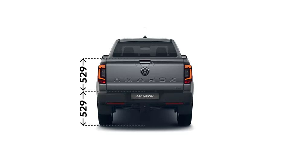 VW Amarok Life Höhe der Ladekante, Ladefläche und des Fahrzeughecks