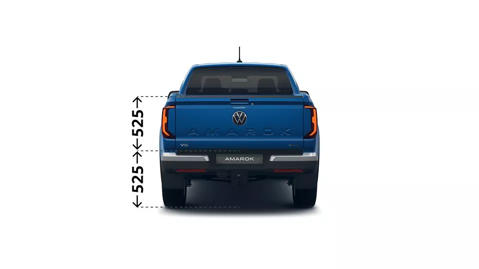 VW Amarok Aventura Höhe der Ladekante, Ladefläche und des Fahrzeughecks